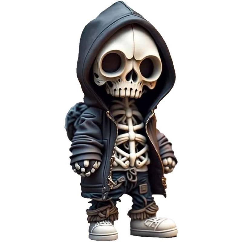 

Статуэтка из смолы в виде черепа на Хэллоуин, садовое украшение для стола, подарок чёрный