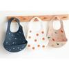 Daily Like Bonbon Silicone Bib 2-piece Set, 08 Baby Dino, 09 Universe, 1 Set