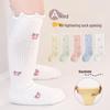 Newborn Lace Princess Mid-Calf Socks - Loose Cuff, Gentle Fit for Autumn & Winter.