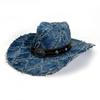 Västlig Cowboyhatt Vår och Höst Solskydd Solskyddshatt Barn Mångsidig Denim Hinkhatt