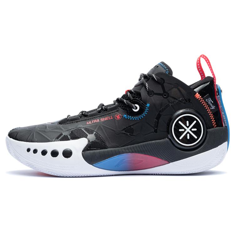 New LINING Shadow 3 Basketball Shoes Men Mid Top Black ABPT065-2