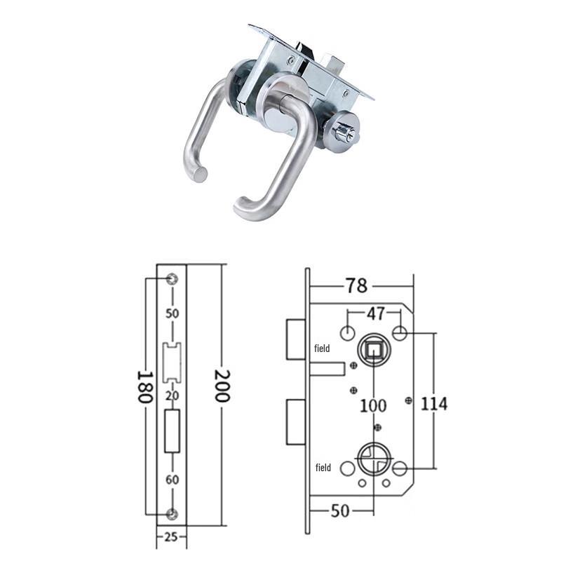 Stainless Steel Fire Door Handle Lock