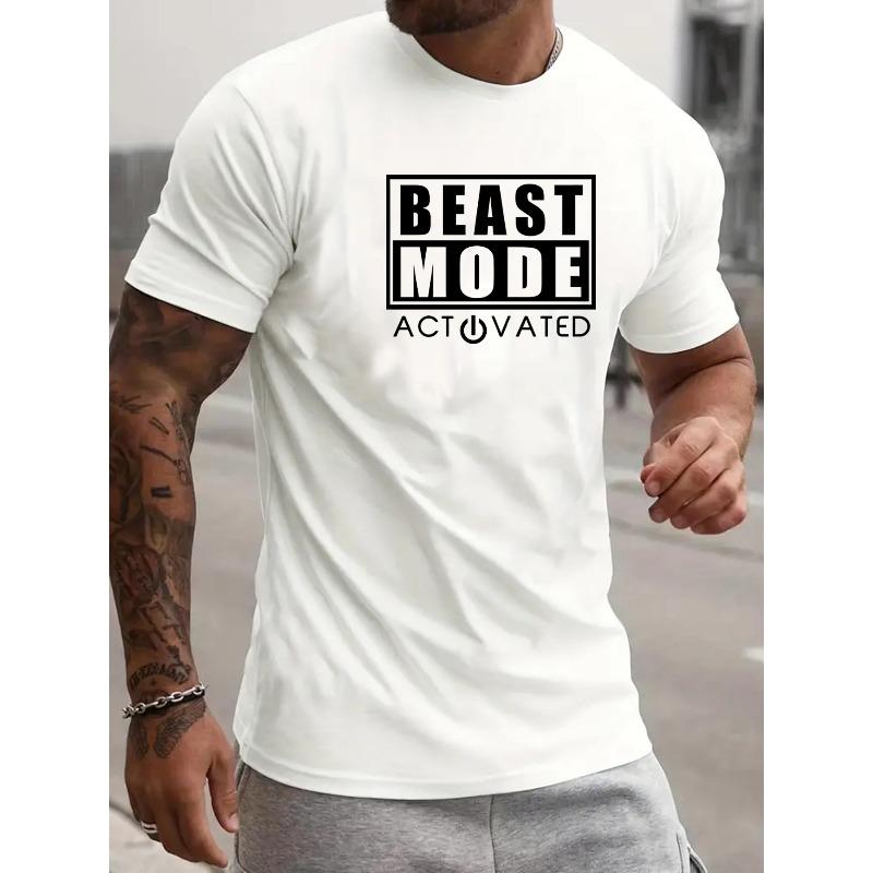 European sizes Men's Short Sleeve T-shirts, Comfy Casual Breathable Tops For Men's Fitness Training, Jogging, Men's Clothing