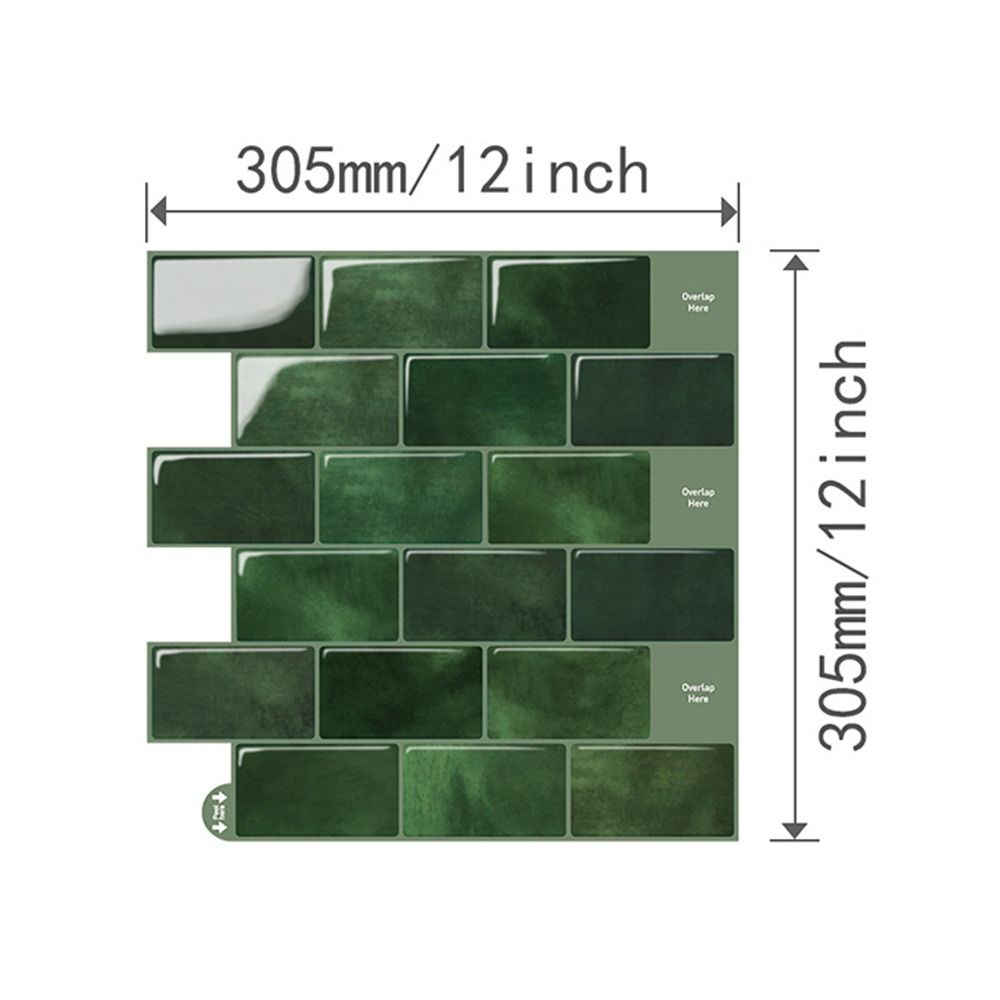 Self-adhesive 3D Stereo Wall Stickers Waterproof Oil Proof Backsplash Wall Decals Brick Design Moisture-proof