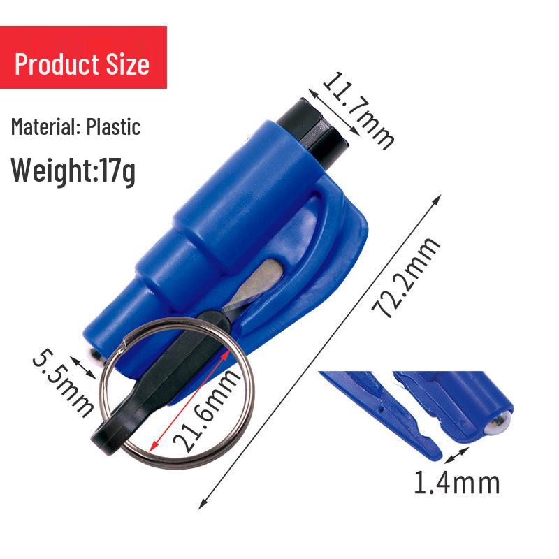 Přenosné mini bezpečnostní kladívko do auta s rozbíječem skla a řezačem bezpečnostních pásů