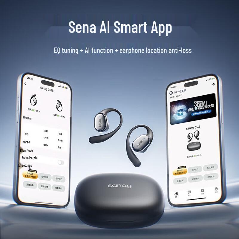 Sennu C16S Open-Ear Ear-Hook Sport Bluetooth Headset