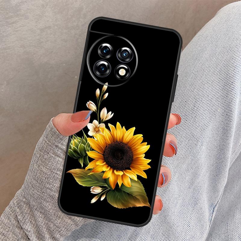 Beautiful Yellow Sunflower Cover For OnePlus 12 12R 13 13R 11 10 Pro 8T 10T OnePlus Nord 4 CE 3 2 Lite N30 N20 N10 Case