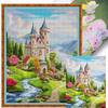 Scenery Printed Cross Stitch Kit DIY 14CT Egyptian Cotton Embroidery Craft Set