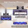 ABWR-For Dyson V7 V8 V10 V11 V15 Vacuum Hard Floor Attachment With LED Light V Shape Turbo Bristle Roller Brush Cleaner Head
