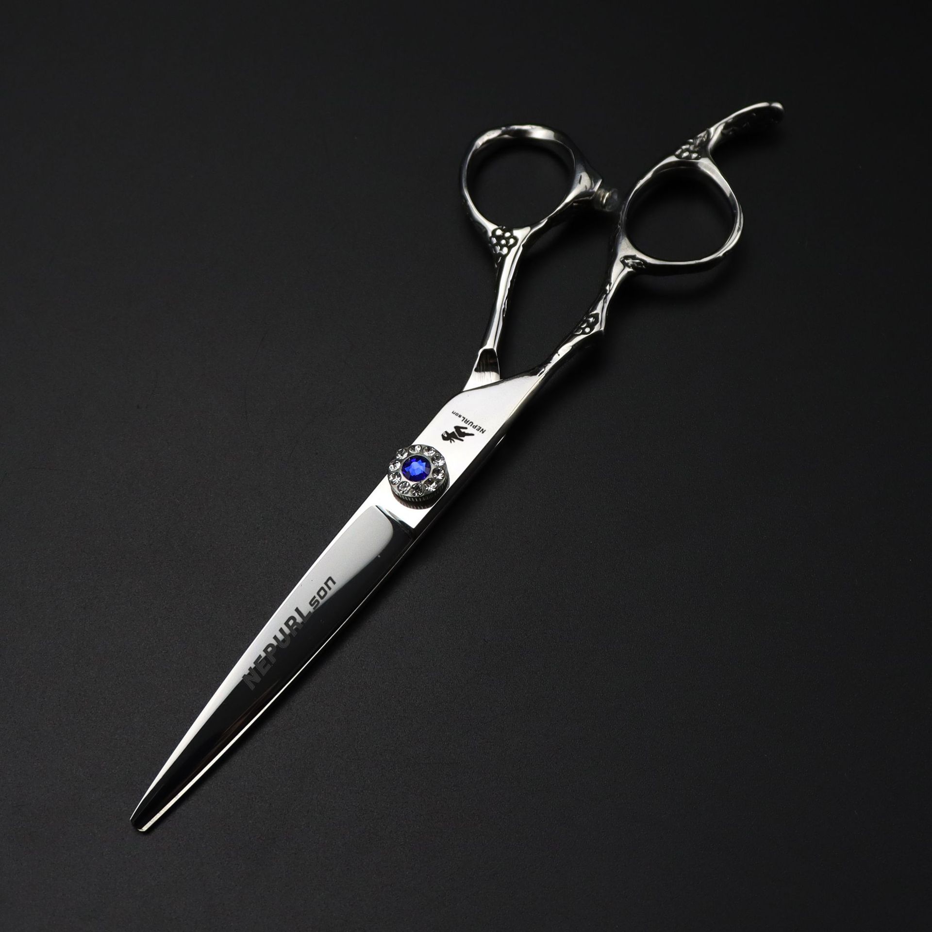 6.0 Inch, Nimpson, Plum Blossom Handle, Left-Hand Scissors, Tooth Scissors, Thin Scissors, Flat Scissors Fz05 For Left-Hand Use Fz05 plum blossom left-handed straight scissors