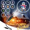 1-4PCS LED Projector Night Light with Waterproof for Halloween and Christmas Bedroom Garden Party Decoration