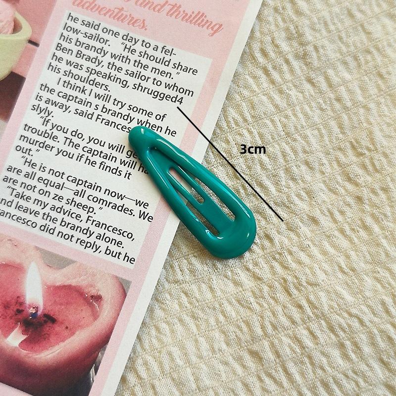 3cm Oil Drop Baby BB Clip Glossy Simple Cute Children's Small Non-Damaging Hair Clip Side Bangs Clip