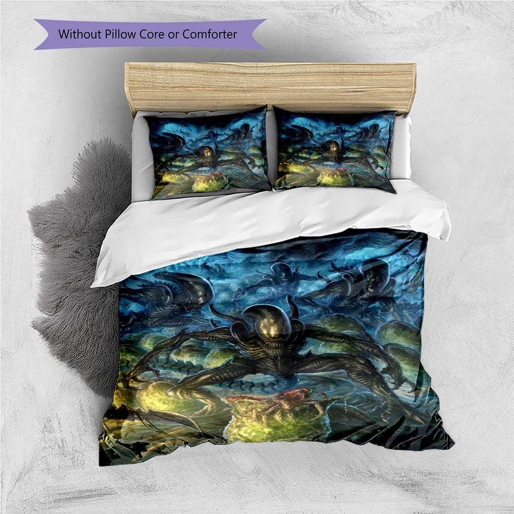Cartoon Pattern Bedding Quilt Set Quilt Cover Pillowcase Home Decoration Birthday Gift (1 * Duvet Cover + 2 * Pillowcase, Without Core)