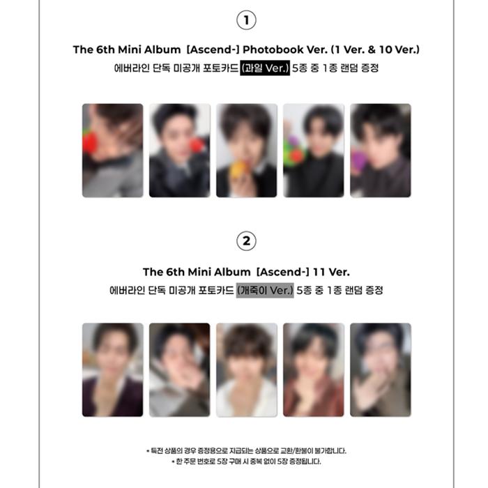 [Pre-order] ZEROBASEONE - 6th Mini Album [ASCEND-] (Online Benefit)