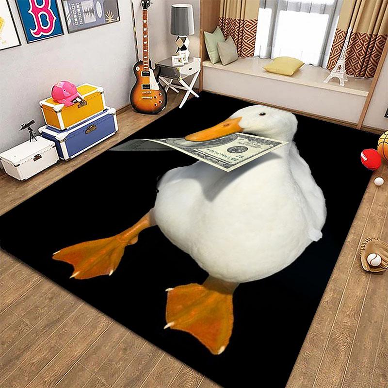 Pathetic Humor Duck HD Large Area Carpets for Home Living Room Children's Bedroom Sofa Doormat Kitchen Floor Rugs Anti-slipDecor