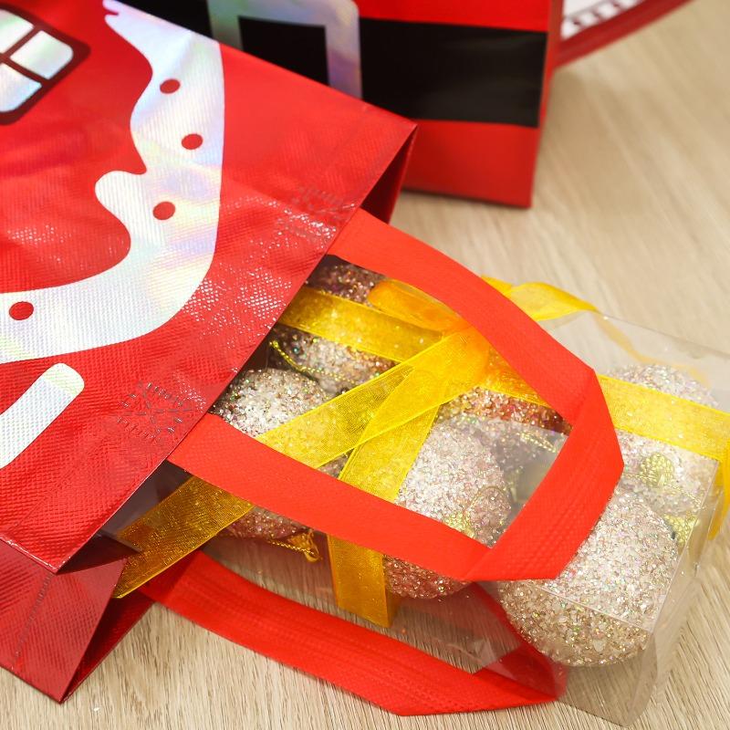12-1x Tragbare Geschenktaschen Vliesstoff Süßigkeiten Keks Organizer Geschenke Geschenkverpackungstaschen Für Weihnachten Party Dekoration Zubehör
