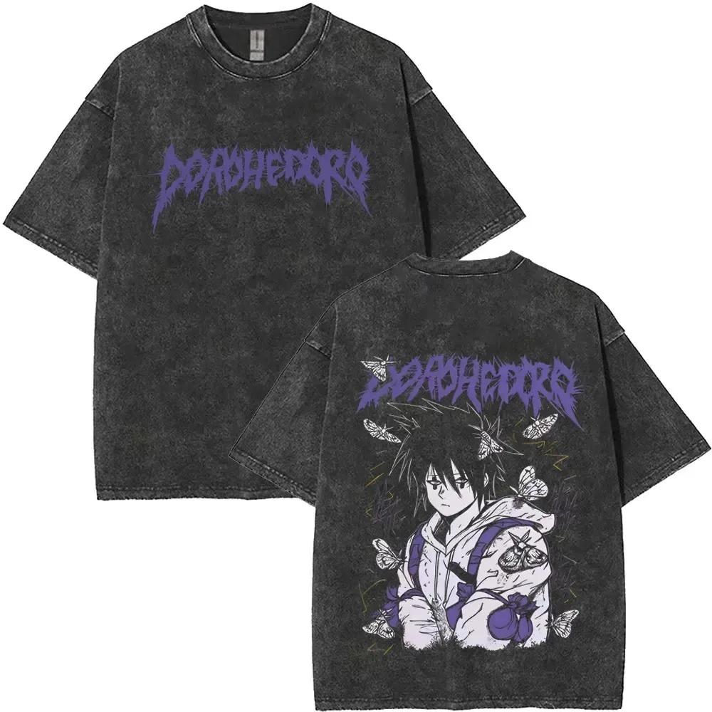 Dorohedoro Kaiman "Mushroom Dark Metal Style" Vintage Washed Oversized Streetwear T-Shirt