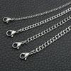 Twisted Titanium Steel Necklace: Stainless Steel Non-Welded Sideways Chain for Men & Women, Clavicle Chain Pendant Jewelry Accessory