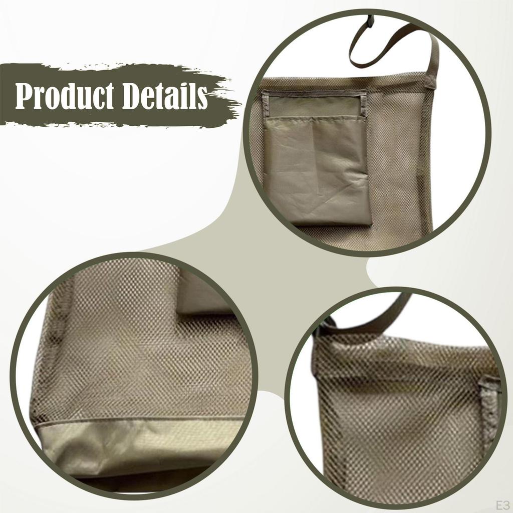 Bag Mesh Pouch 16.5x17inch for Outdoor Foraging Accessories Versatile Breathable Foldable with 45.7"