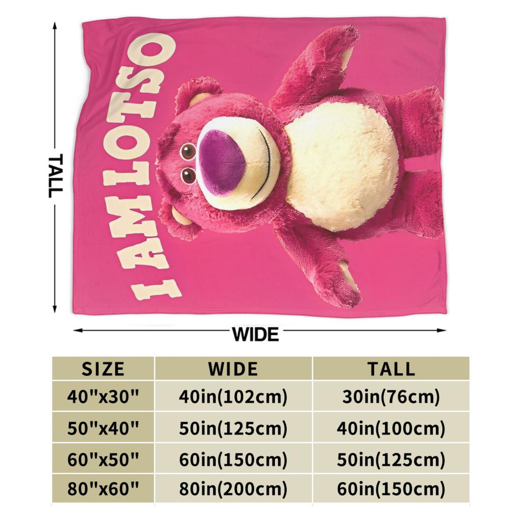 Lotso Cartoon Blanket Soft Warm Aesthetic Plush Bedding Throws For Bedroom Picnic Flannel Bedspread Bed Cover