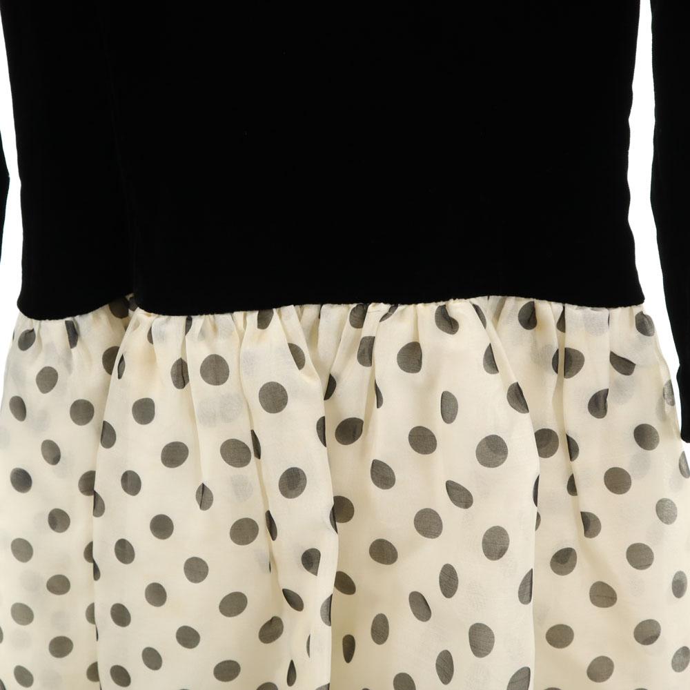 FOXEY made in Japan Long sleeve docking one piece 38 Back zip Women Used