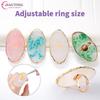 1Pc New Resin Stone Nail Art Palette Finger Ring False Nails Tips Drawing Color Mixing Display DIY Manicure Polish Gel Tool