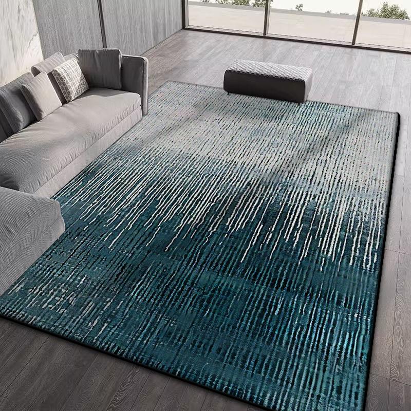 Abstract Stripes Living Room Rug Easy Clean Home Decoration Non-slip Carpets for Bedroom Lounge Office Foldable Soft Floor Mat