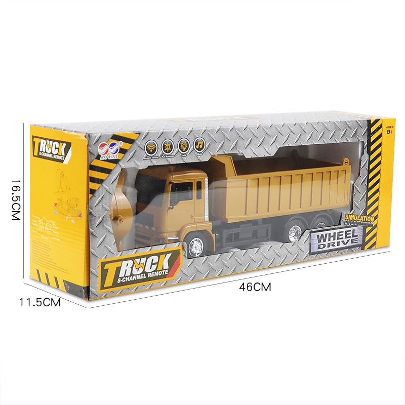 

Aohai Lighting And Music Remote Control Construction Vehicle, Rechargeable Remote Control Dump Truck, Dump Bucket Car Model Toy Car 1:24