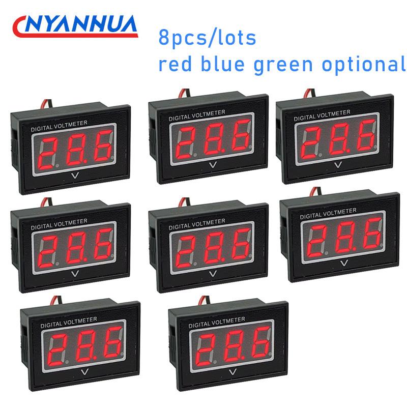 10PCS/lots DC2.5-30V Digital Digital Display Voltmeter/Reverse Connection Protection V40D Full Waterproof/Two-Wire