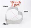 2 pcs set 4 5 6 7 8 9 10 12 14 inches 5cm Height 304 Stainless Steel Heart shape Mousse Ring Cake Mold Tiramisu DIY baking tool