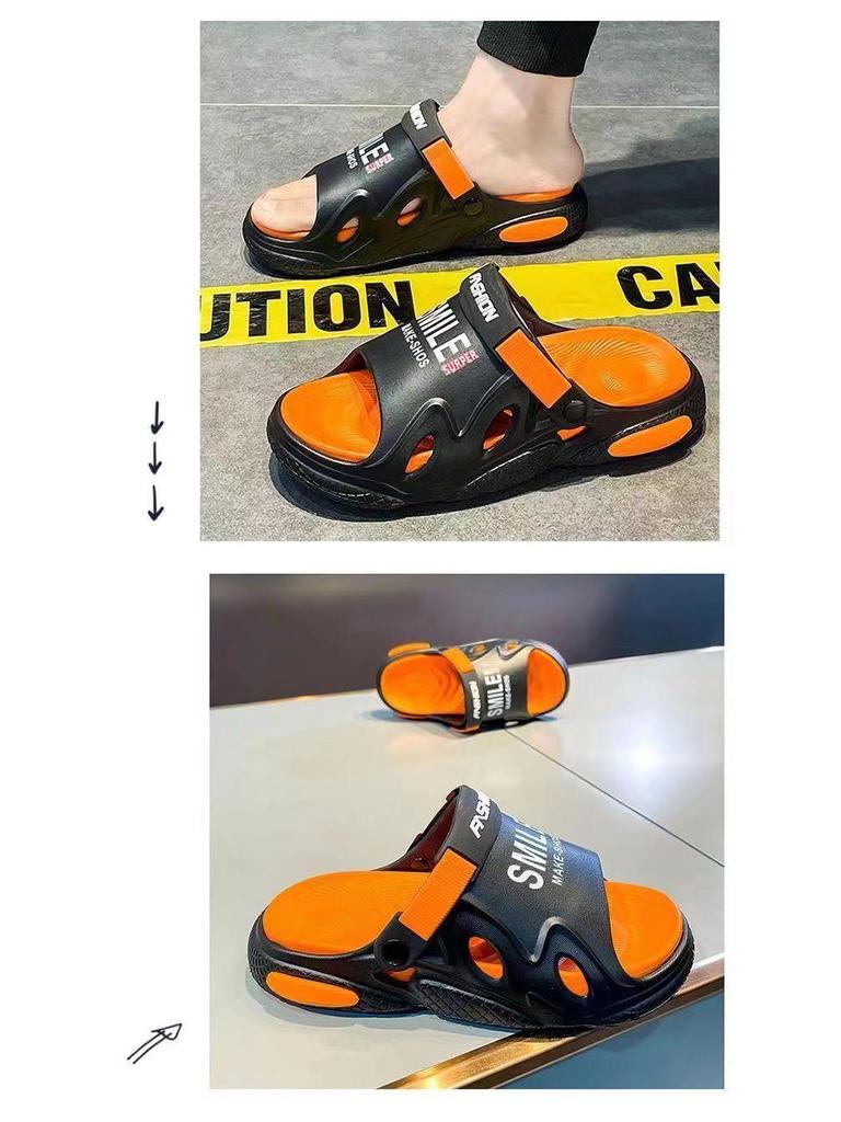 Men's Non-Slip Odorless Back-Strap Thick-Soled Slippers - Beach Sandals for Summer Outdoor Wear