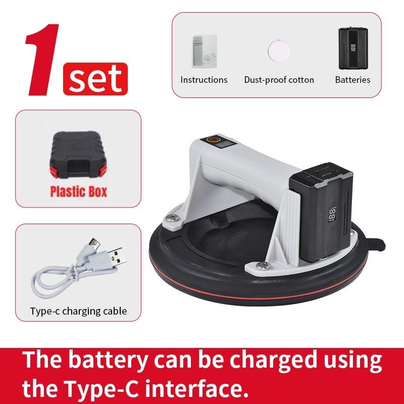 8 Inch Heavy-Duty 200KG Load Capacity Handheld Glass Lifter Moving Large Granite Tile Tools Electric Vacuum Suction Cup Lifter