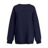 Women's Fashionable Solid Color V-neck Long Sleeved Sports Casual Pullover Sweatshirt Top
