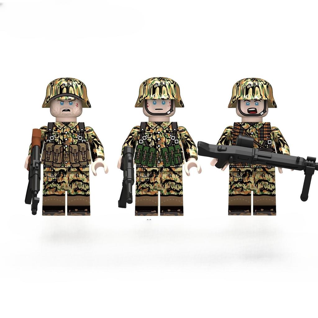 MOC Armee Soldaten Mini Actionfiguren Puppen Modelle Helm Zubehör Bausteine Steine Kinder für Spielzeug Geschenke