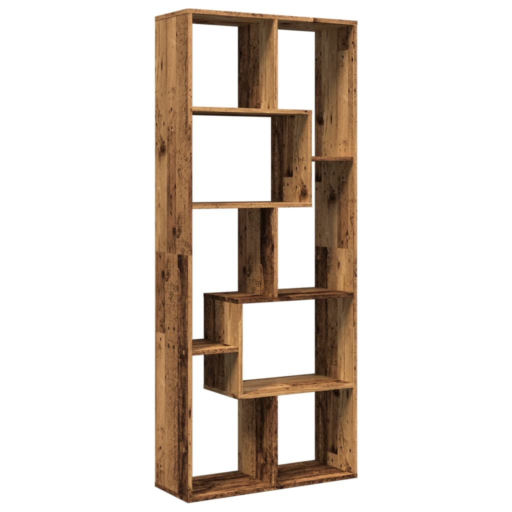 Room Divider Bookshelf Vintage Wood Look 67 x 25 x 161.5 cm
