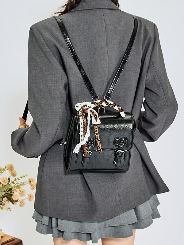 2025 New Autumn Women's Preppy Backpack: Versatile, High-End, Sweet Small Square Handbag