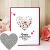 Troqueles de corte para estampado de tela y papel, tarjetas con forma de corazón ahuecado, álbumes de recortes, manualidades de bricolaje