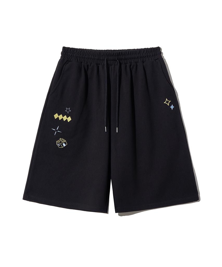 GAKKAI UNIONS Village Sweat Bermuda Pants Black