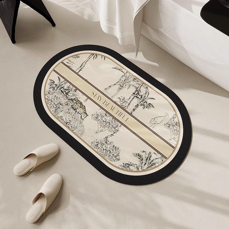 

Soft diatom mud bathroom absorbent floor mat toilet quick drying carpet indoor kitchen door waterproof mat foot pad 40X60cm 15.7X23.6in