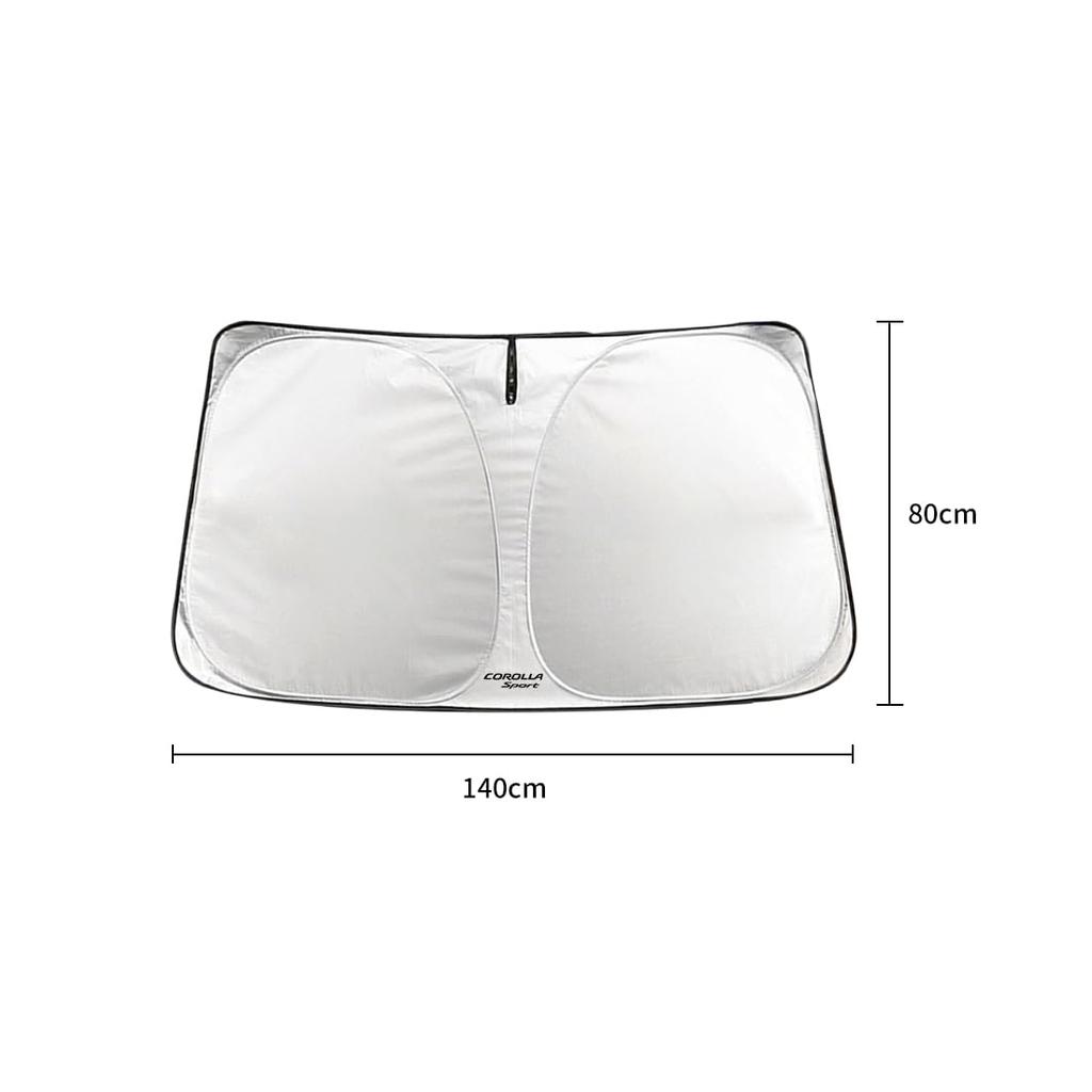 Corolla Sport Compatible Car Windshield Sunshade 140x80cm with COROLLA Sport Car Shade That Secures To Sun Compatible with Corolla Sport 210 Series
