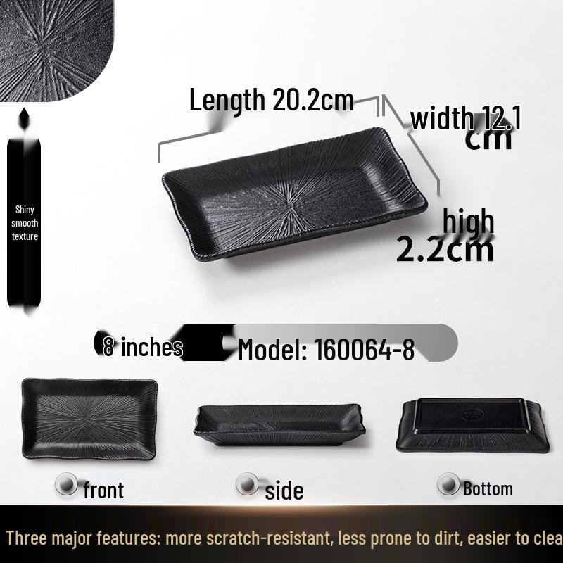 A5 Melamine Rectangular BBQ & Hot Pot Side Dish Plate