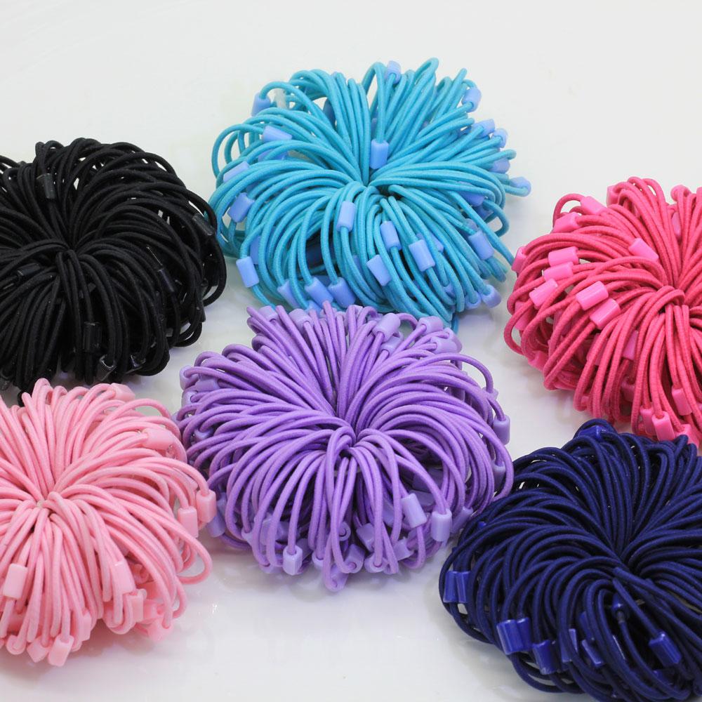 Acrylic Beads Elastic Hair Rope Knotted Elastic Hair Ties Ponytail Holder