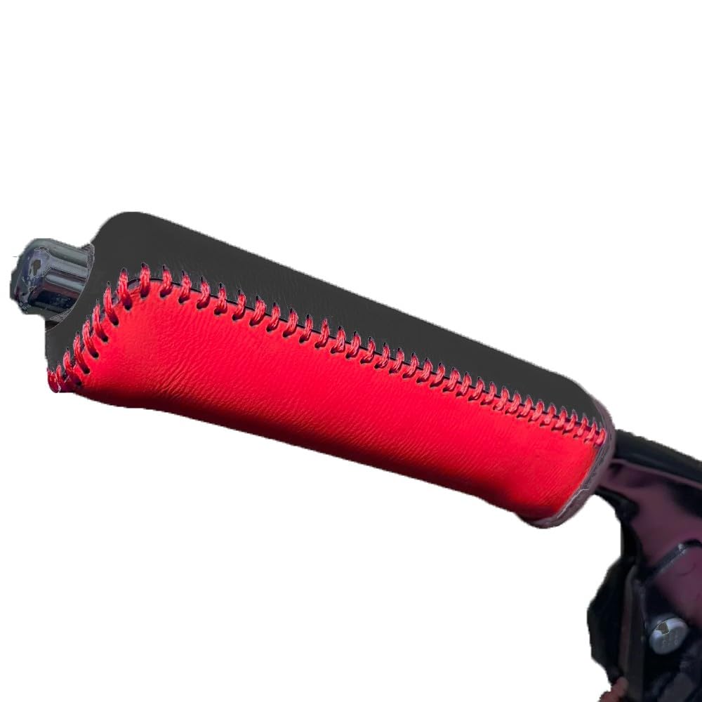 Echtes Leder Handbrems-Griffstück Kit für Jimny JB64 und Jimny Sierra JB74 x (1BB4S34) (Rot Rot)