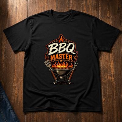 Bbq Master T Shirt Grill Dad Barbecue For Him Fathers Day Camping Outdoor Cooking Vintage Stretched Breathable Homme