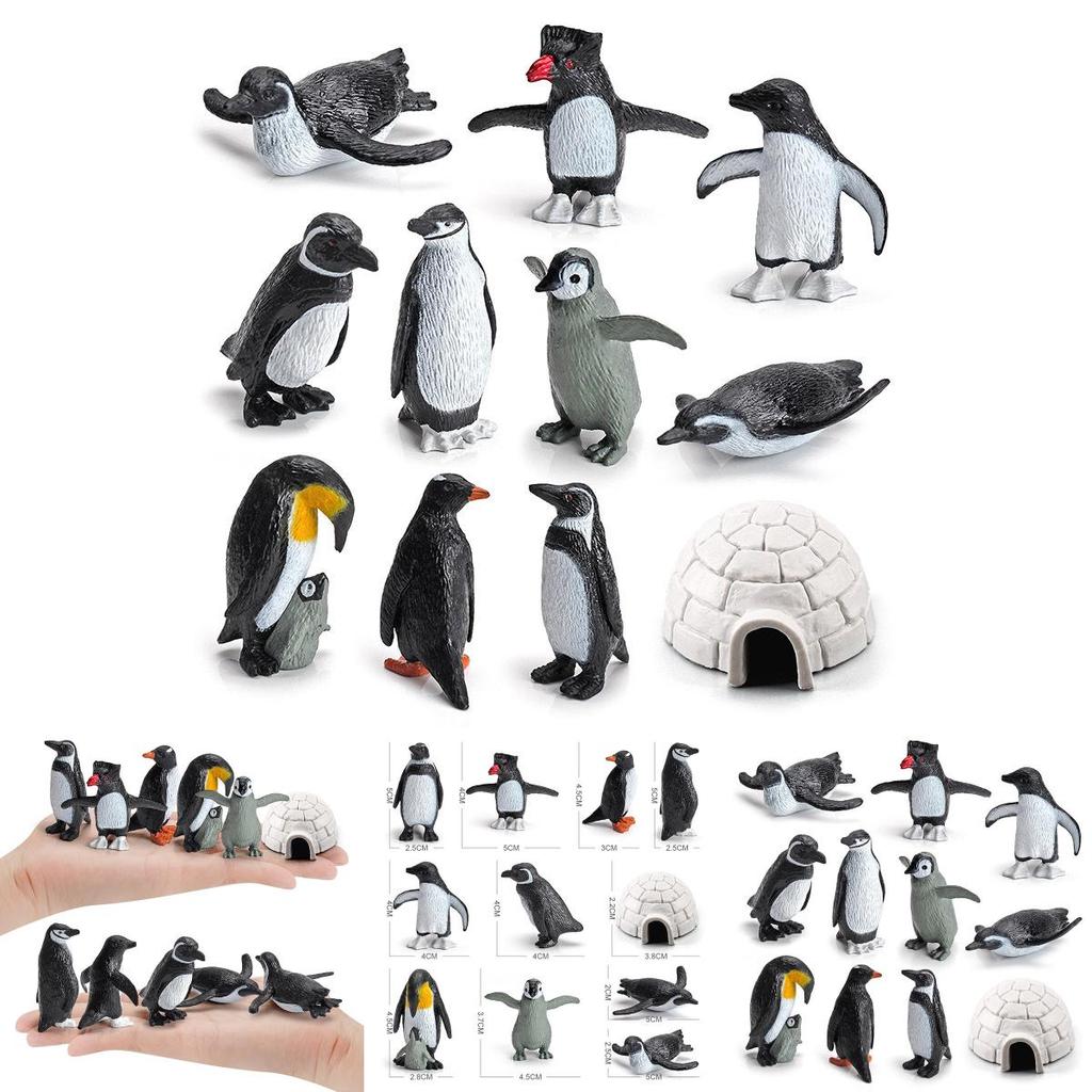 Miniatur-Pinguin-Modellset, PVC-Sammelfiguren für arktische Dekoration