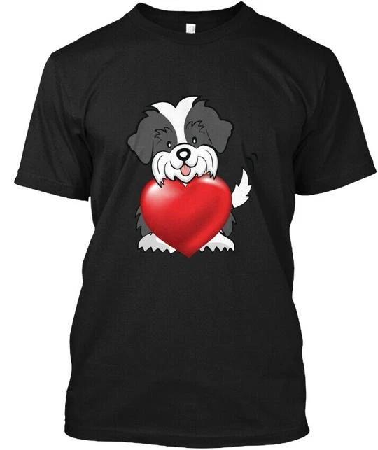 

Shih Tzu Holding Heart T shirt Made in the USA Size S to 5XL 3XL