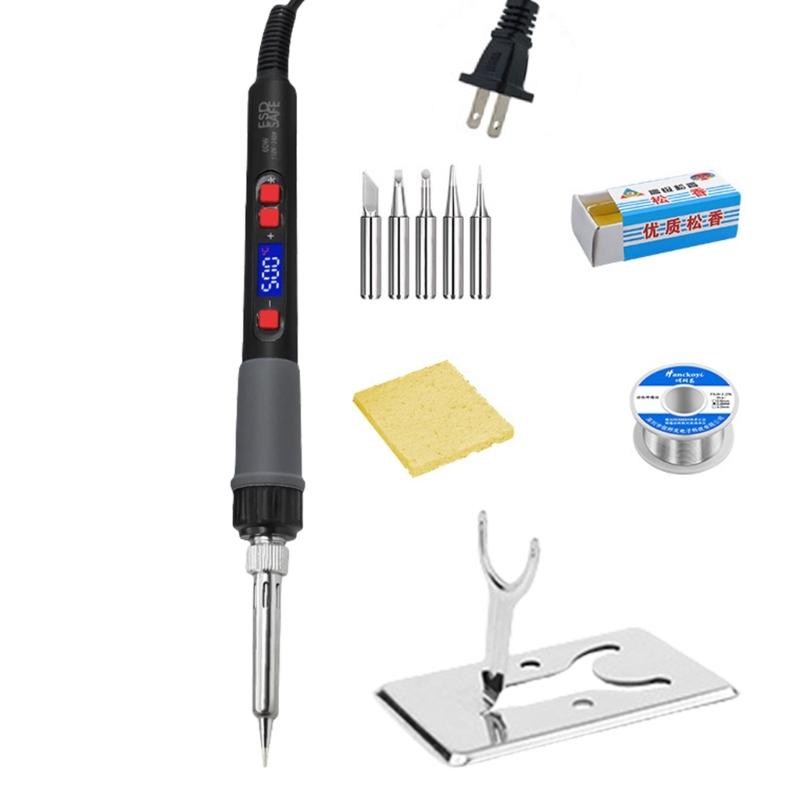 Electric Soldering Iron Welding Tool Ceramic Heater Welding Solder Rework Station Repair Heat Pencil Portable Soldering