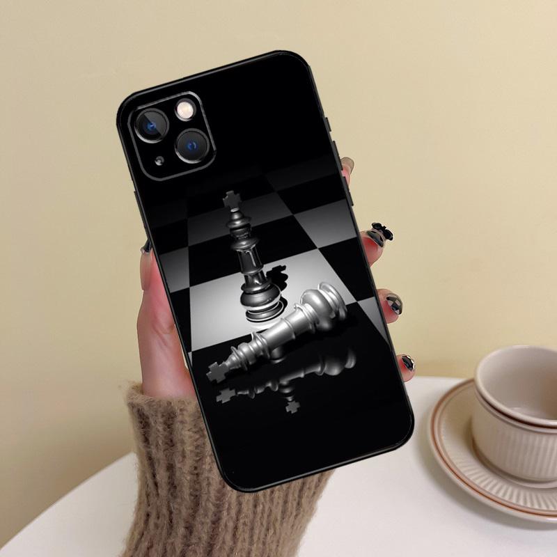 Chess Pieces Phone Case For iPhone 17 16 15 14 13 11 12 Pro Max Mini 15 16 Plus 16e 17 Air Cover Funda