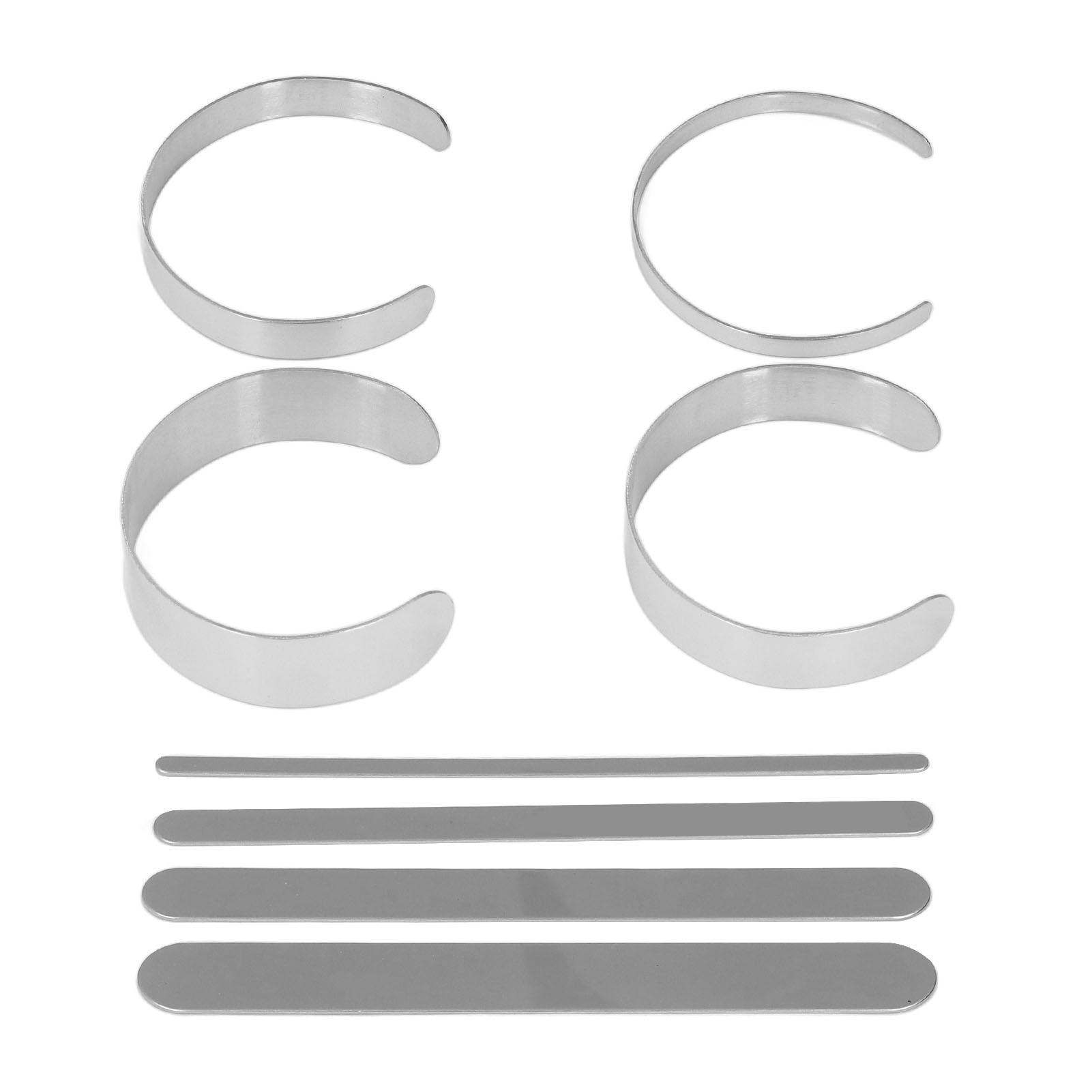 

16 Pcs Bracelet Blank Adjustable DIY Openings 304 Stainless Steel Cuff Bangle Blank Bracelet Bending Bar