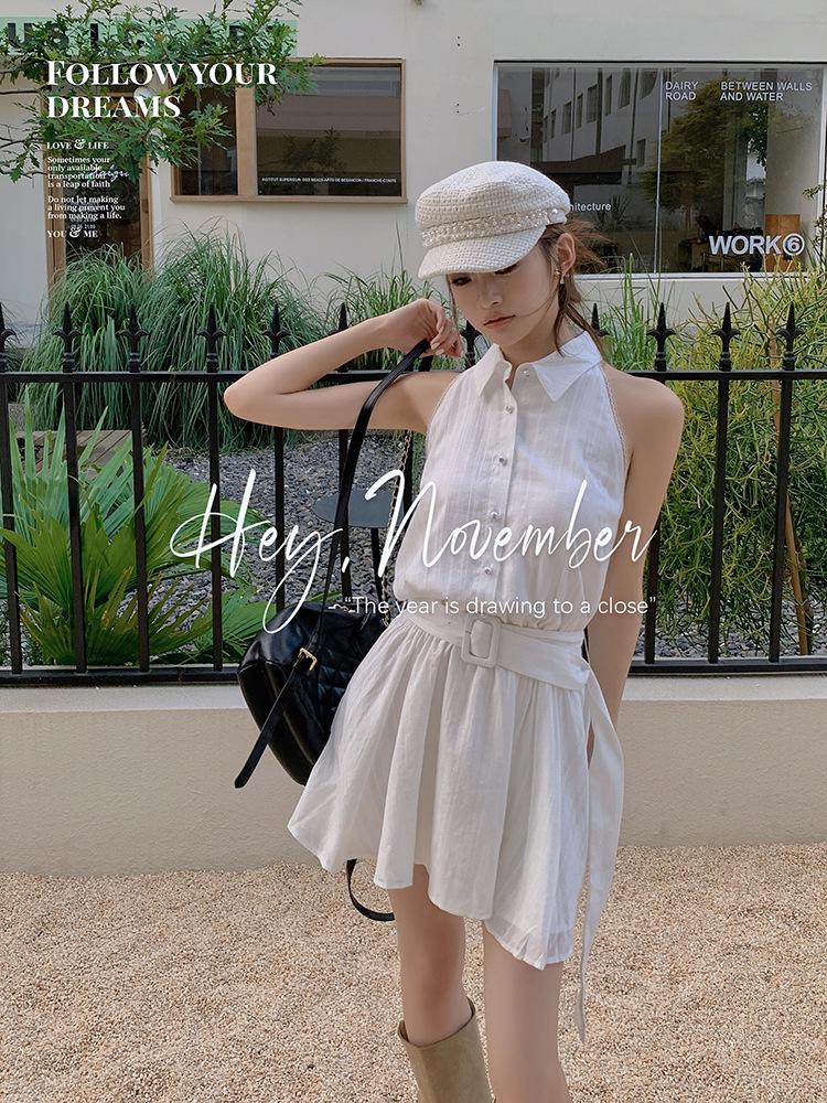 Spring/Summer 2026 Sexy Sleeveless Waist-cinching A-line Mini Dress for Women